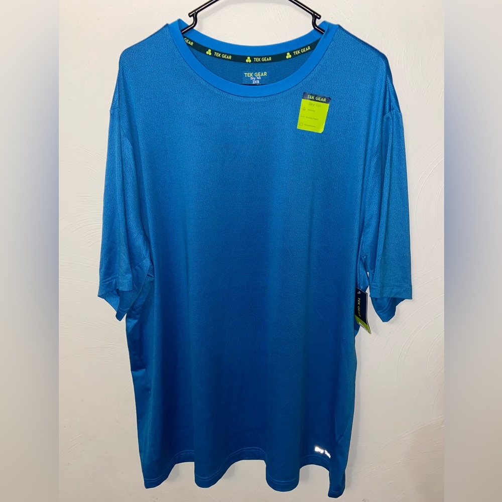 Tek Gear Blue Dry Tek Shirt Size 2XB Big & Tall New